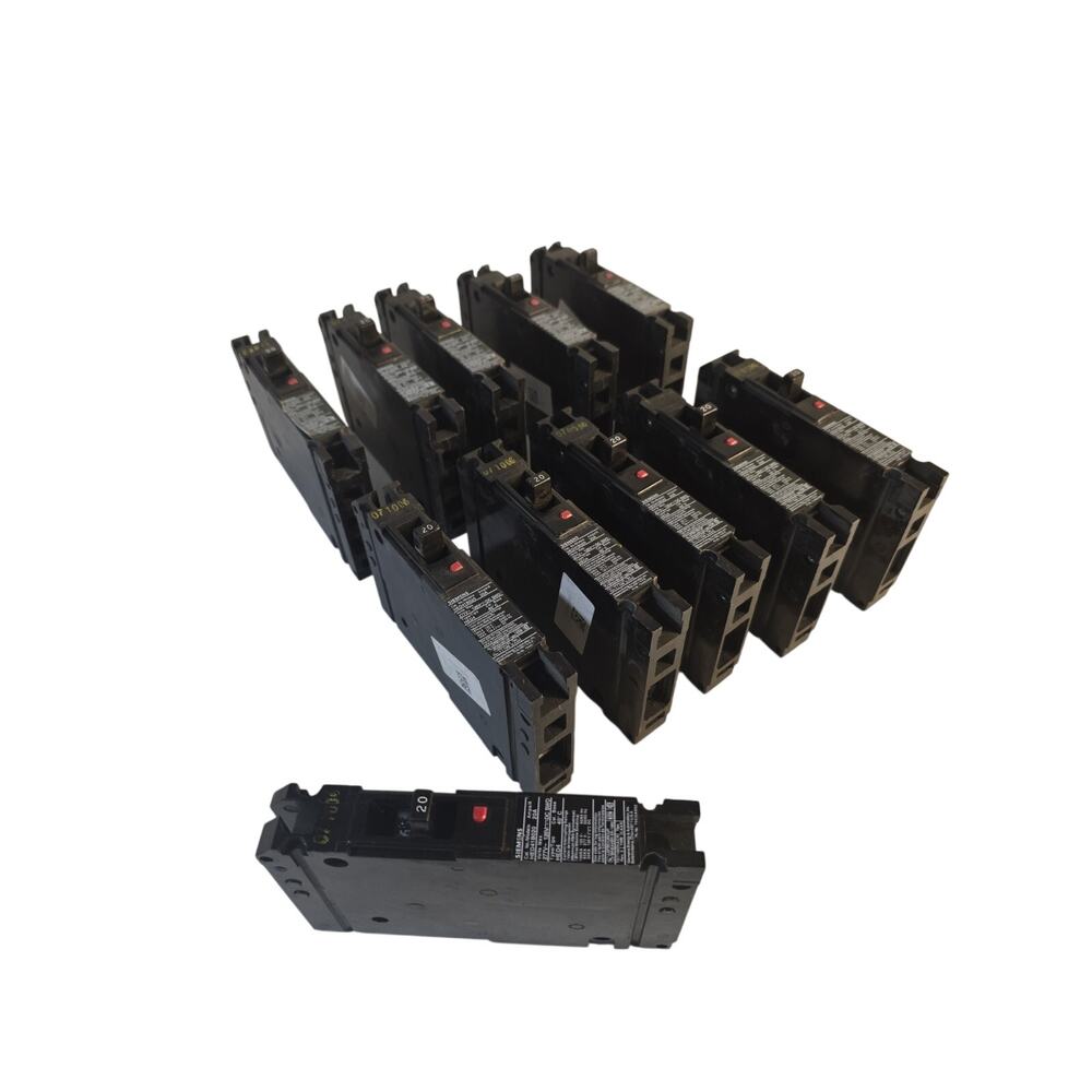 Lot of 11 Siemens HED41B020 Circuit Breakers 20 Amp 480V 3-Pole Molded Case